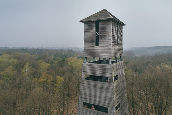 De uitkijktoren in het Nationaal Park Hoge Kempen bij As