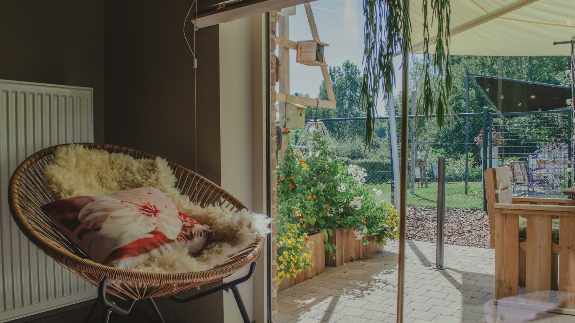 Vakantiewoning "De Pluktuin" - zitplekje